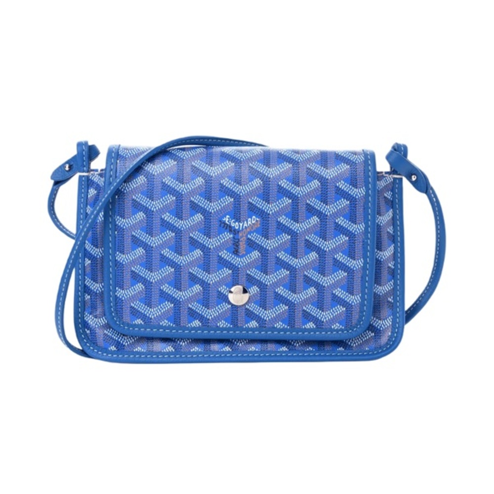 Goyard Blue Goyardine Plumet Wallet Clutch Crossbody Bag. Brand new!